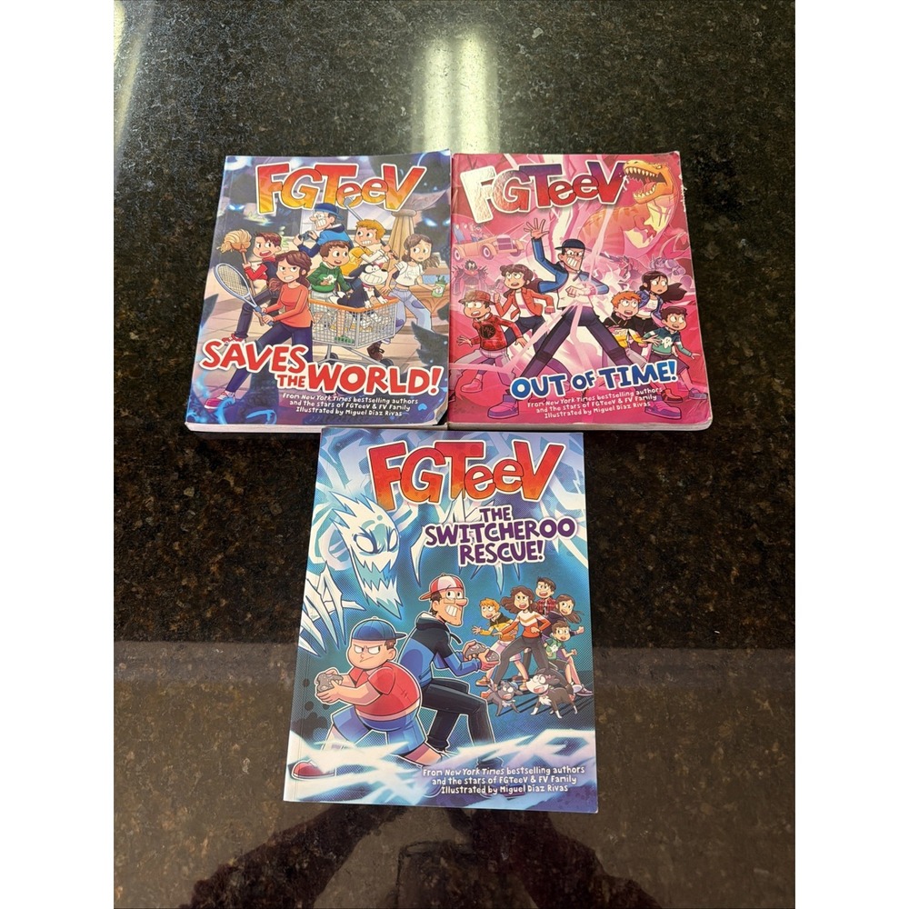 FGTeev Graphic Novels Lot Of 3 Saves The World Out Of Time Switcheroo Paperback